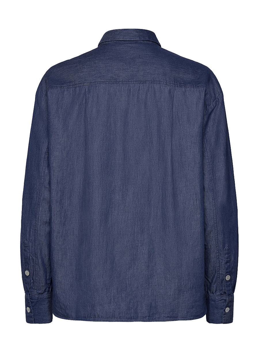 Rosemunde - RWLaila Denim LS Regular Shirt - long sleeved blouses - denim blue - 1