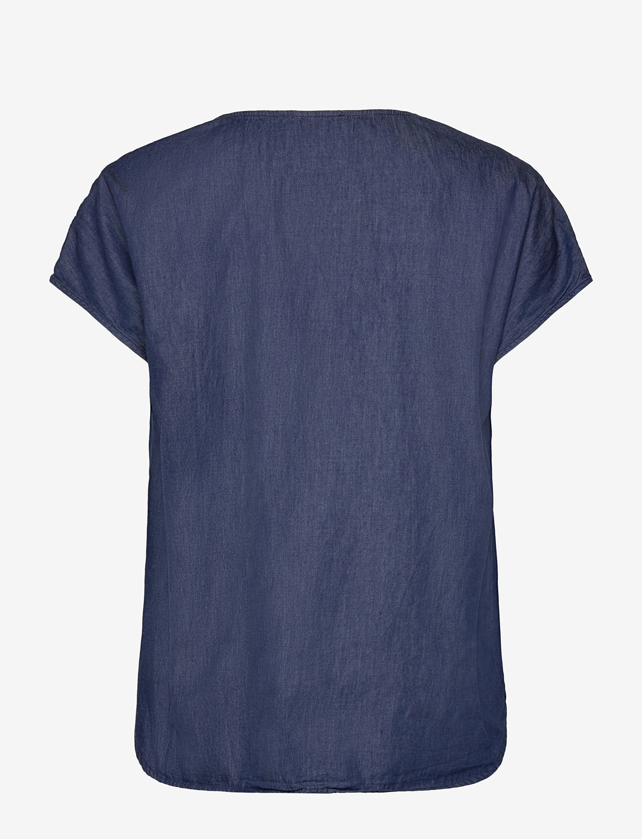 Rosemunde - RWLaila Denim SL Regular Shirt - kortärmade blusar - denim blue - 1