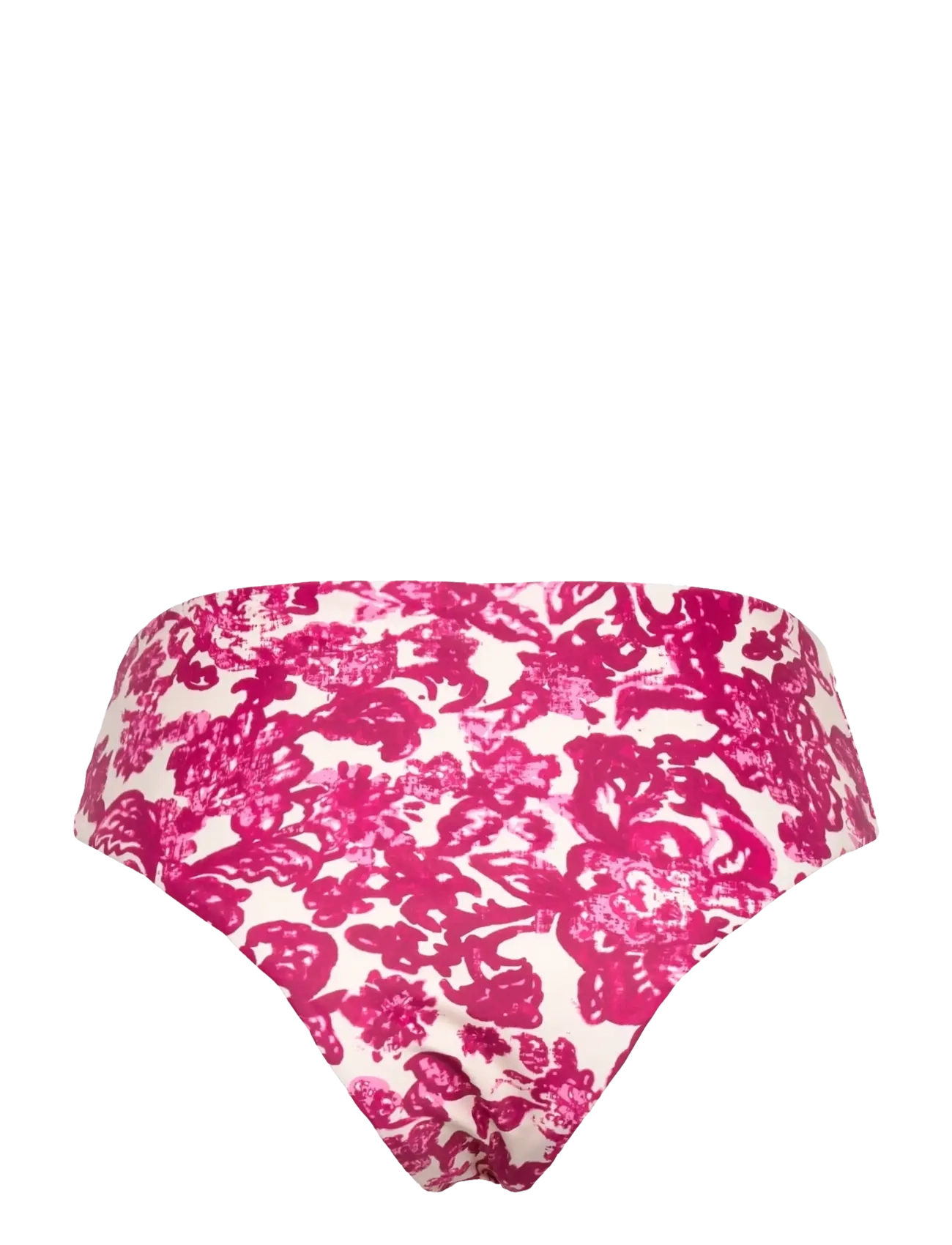 Rosemunde - RWShiitake Cheeky HW Bikini Brief - bikini underdele - pink ink flower print - 1