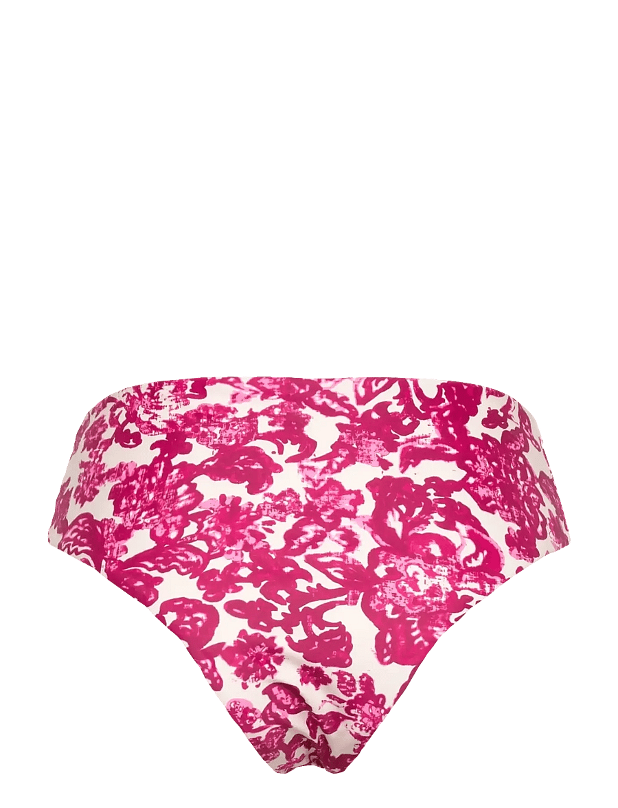 Rosemunde - RWShiitake Cheeky HW Bikini Brief - bikini bottoms - pink ink flower print - 1