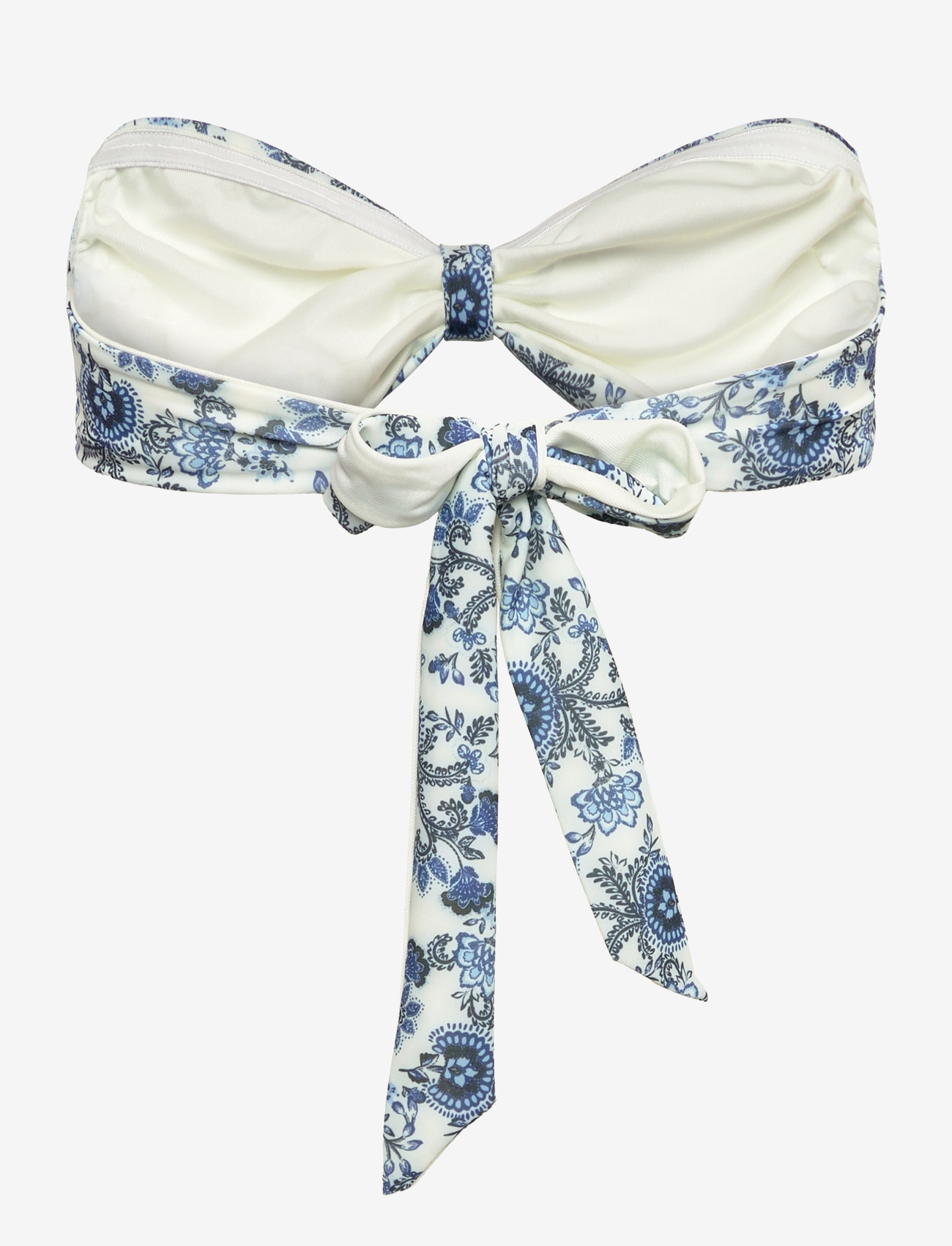 Rosemunde - RWShiitake Bandeau Bikini Top - bandeaubikinier - blue boho ao print - 1
