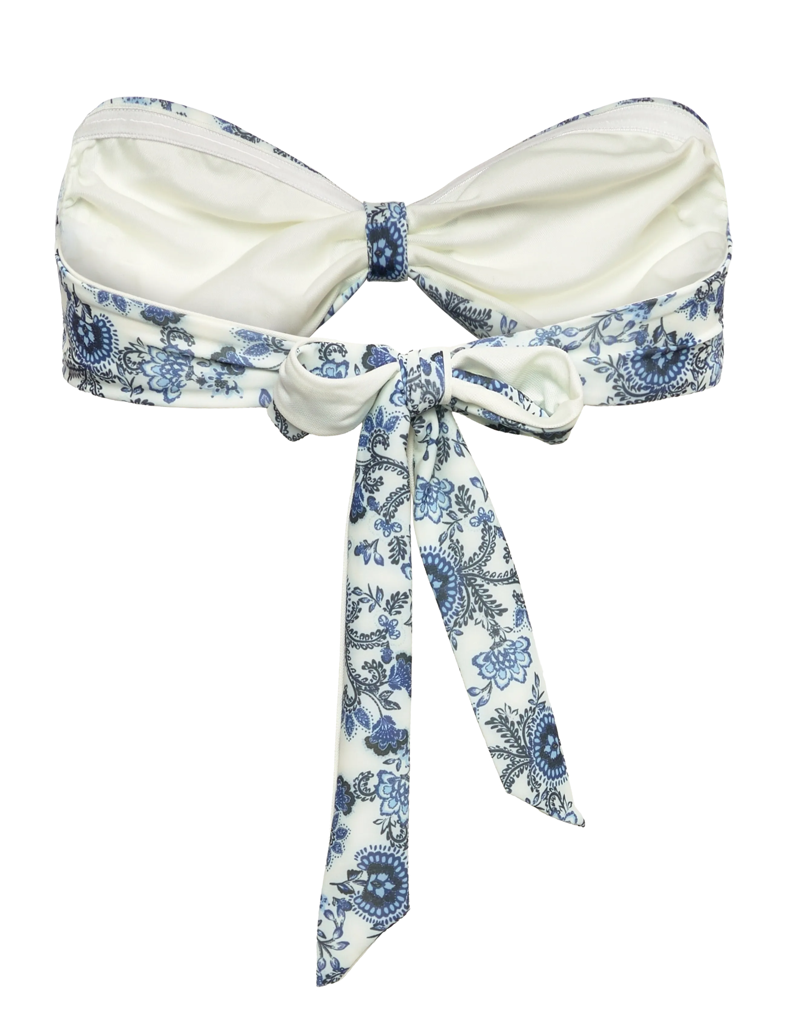Rosemunde - RWShiitake Bandeau Bikini Top - bandeau-bikini-oberteile - blue boho ao print - 1