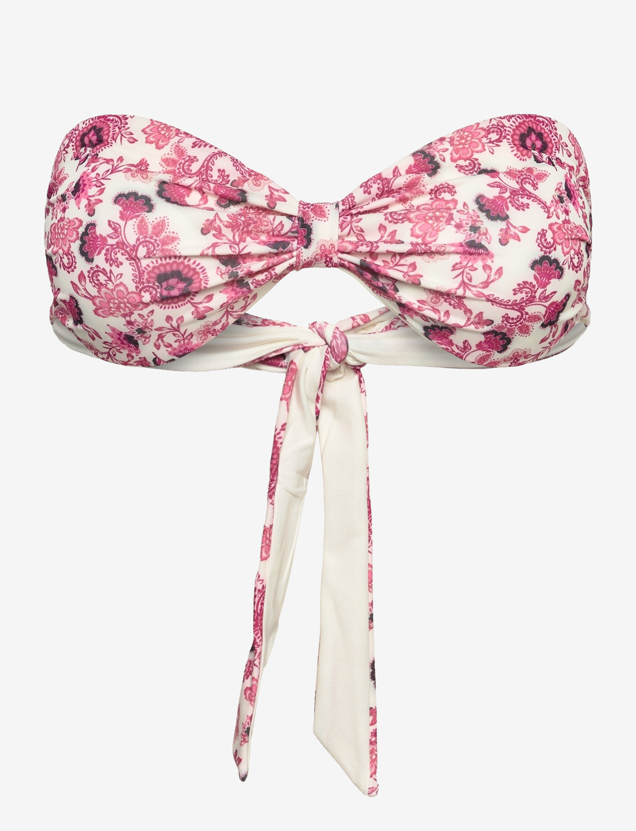 Rosemunde - RWShiitake Bandeau Bikini Top - bandeau bikini - pink boho ao print - 0