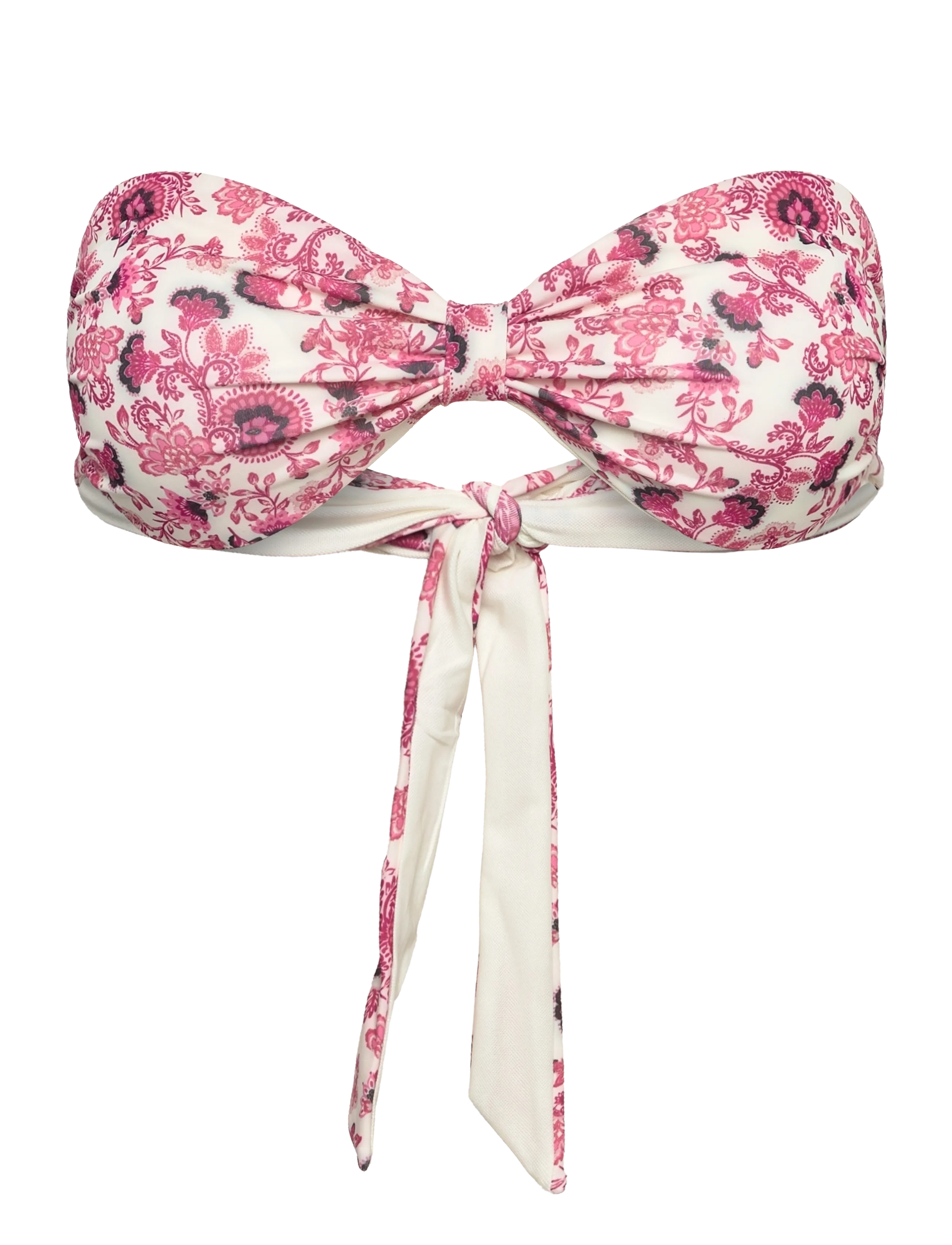 Rosemunde RWShiitake Bandeau Bikini Top - Kleidung - PINK BOHO AO PRINT / pink/rose