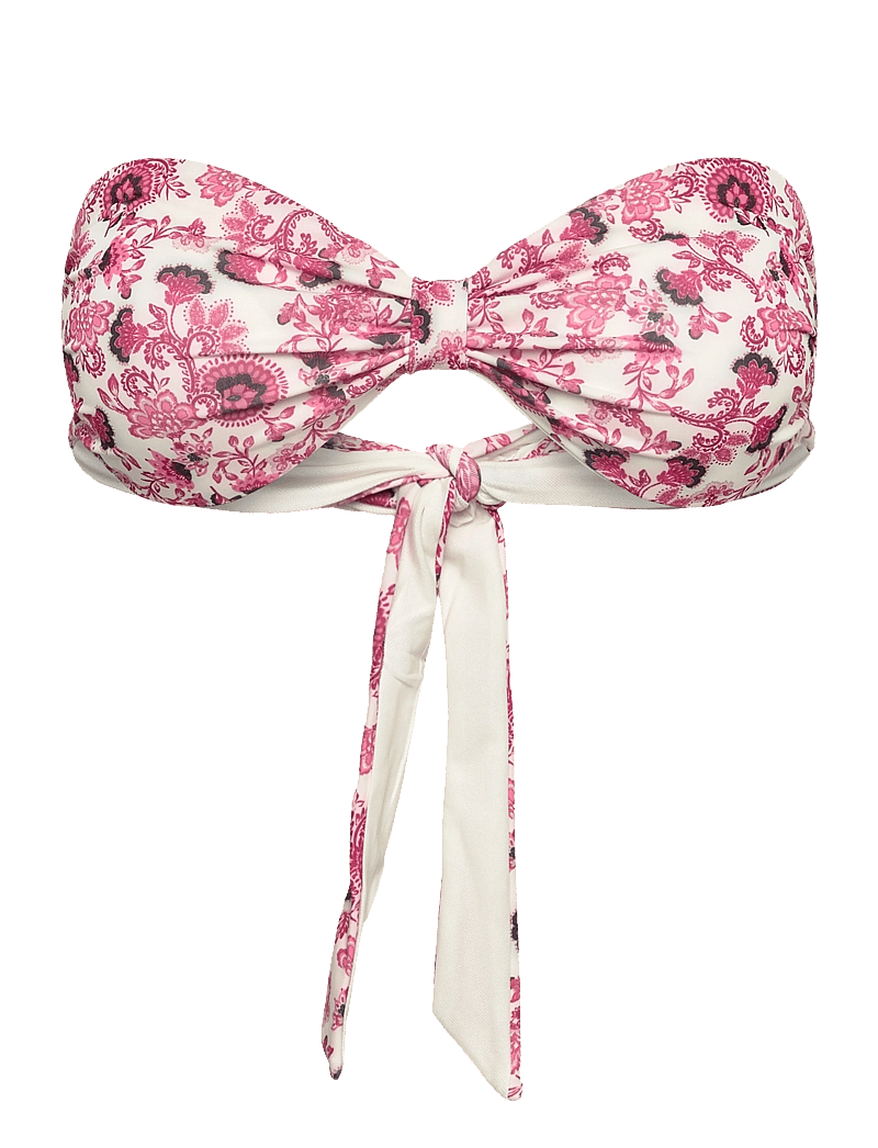 Rosemunde - RWShiitake Bandeau Bikini Top - bandeau-bikini-oberteile - pink boho ao print - 0