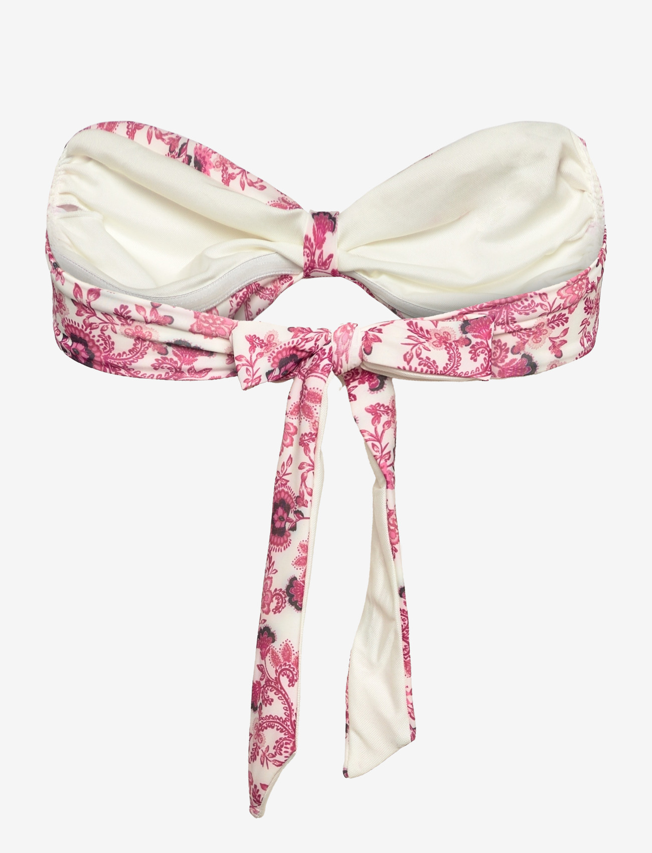 Rosemunde - RWShiitake Bandeau Bikini Top - bandeau bikini - pink boho ao print - 1