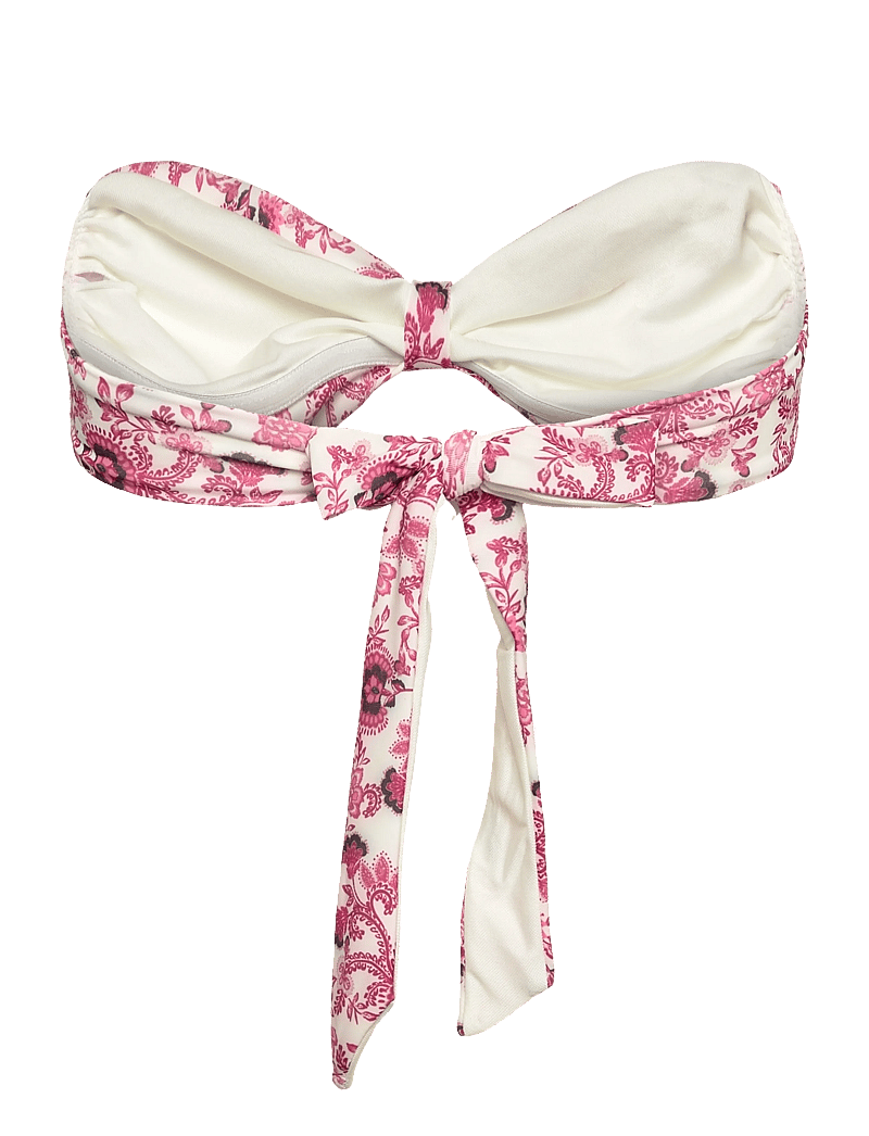 Rosemunde - RWShiitake Bandeau Bikini Top - bandeau-bikini-oberteile - pink boho ao print - 1
