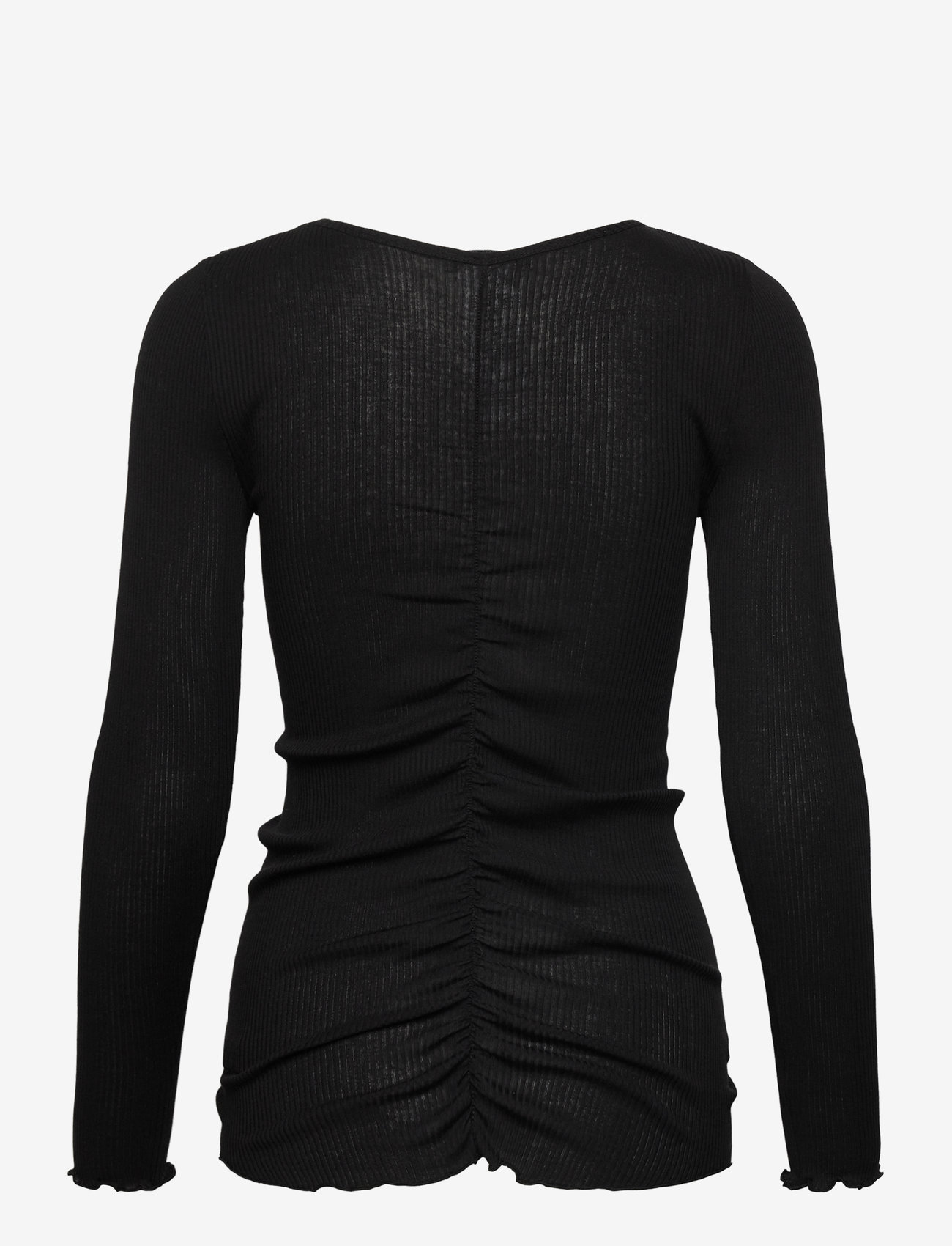 Rosemunde - RWBalta LS Elastic T-shirt - langärmlige tops - black - 1