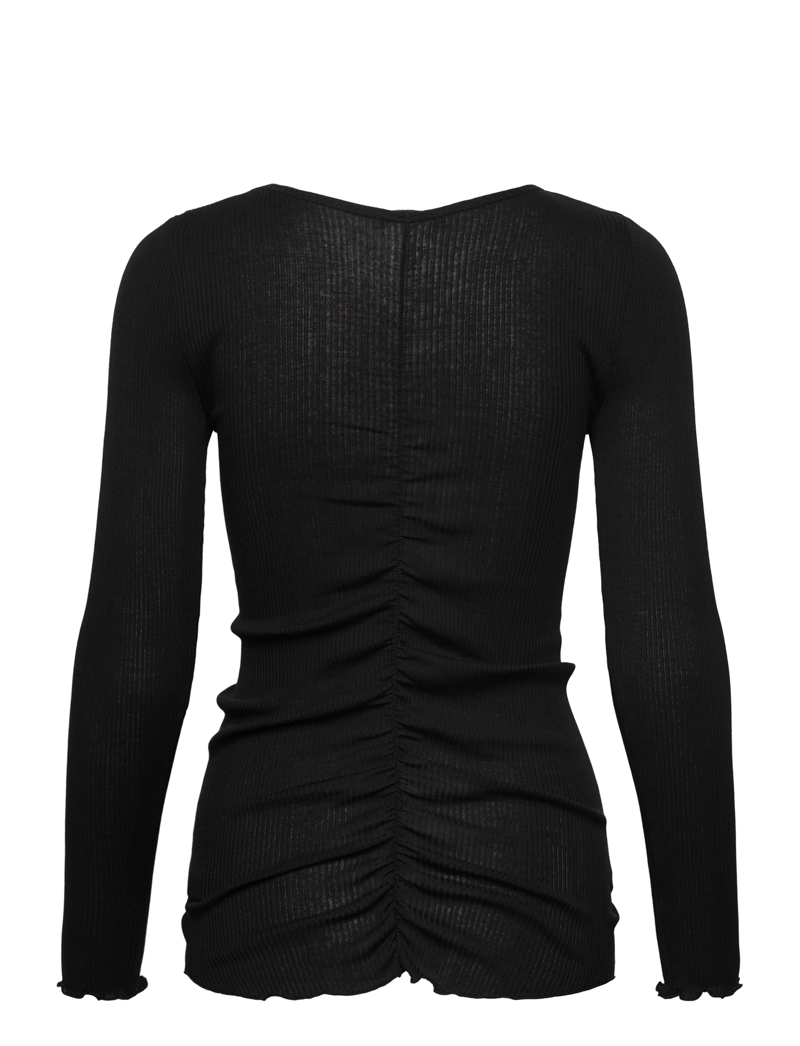 Rosemunde - RWBalta LS Elastic T-shirt - langærmede toppe - black - 1