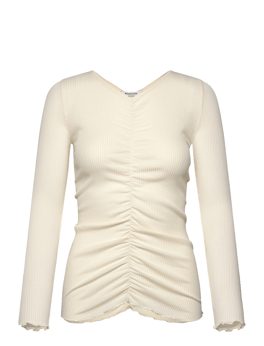 Rosemunde - RWBalta LS Elastic T-shirt - topy z długimi rękawami - ivory - 0