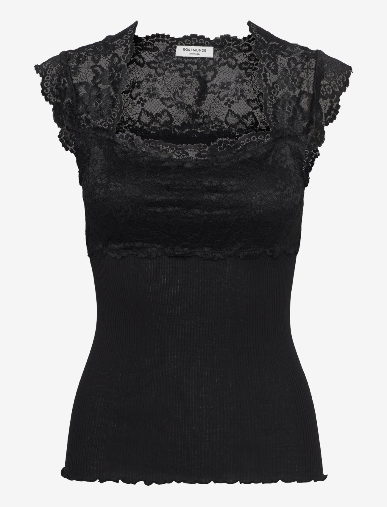 Rosemunde - RWBalta SS Lace Top - topy bez rękawów - black - 0