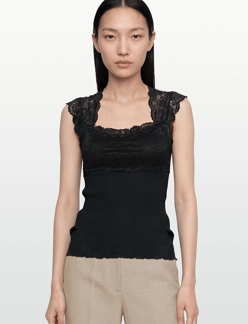 Rosemunde - RWBalta SS Lace Top - Ärmellose tops - black - 3