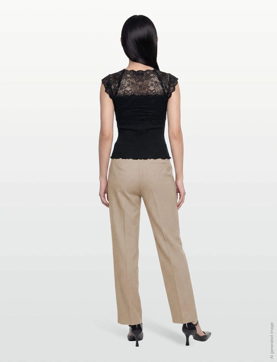 Rosemunde - RWBalta SS Lace Top - Ärmellose tops - black - 4