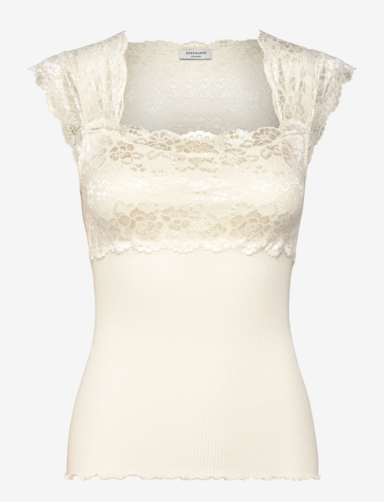 Rosemunde - RWBalta SS Lace Top - tanktops - ivory - 1