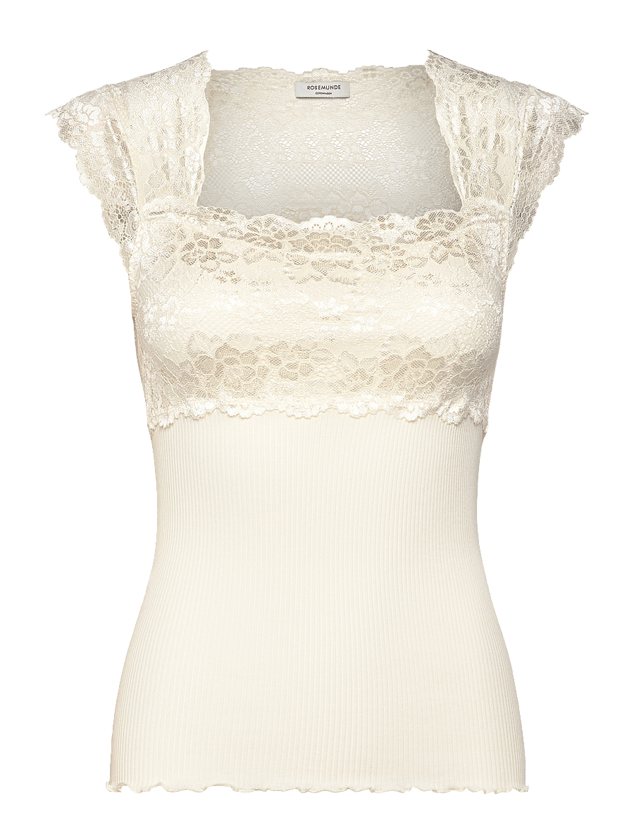 Rosemunde - RWBalta SS Lace Top - Ärmellose tops - ivory - 1