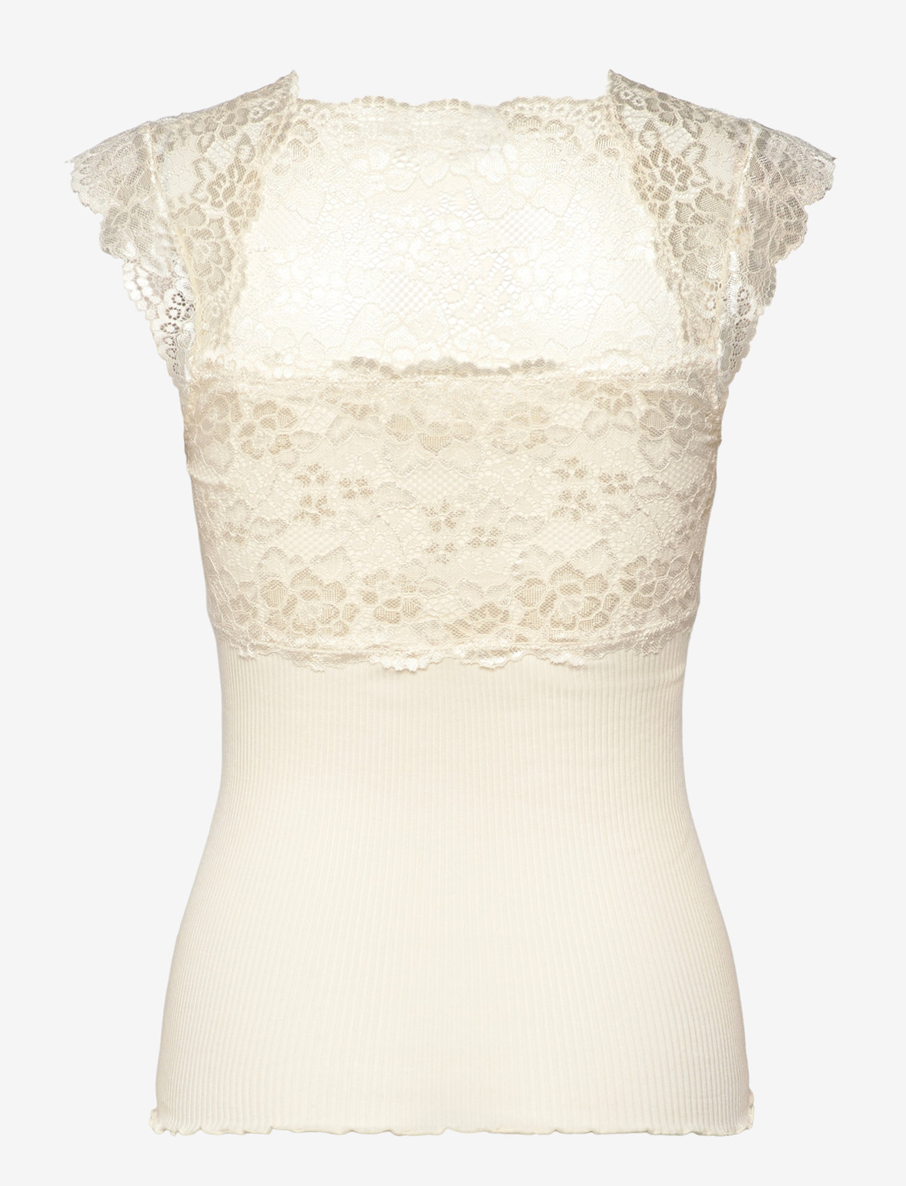 Rosemunde - RWBalta SS Lace Top - tanktops - ivory - 2