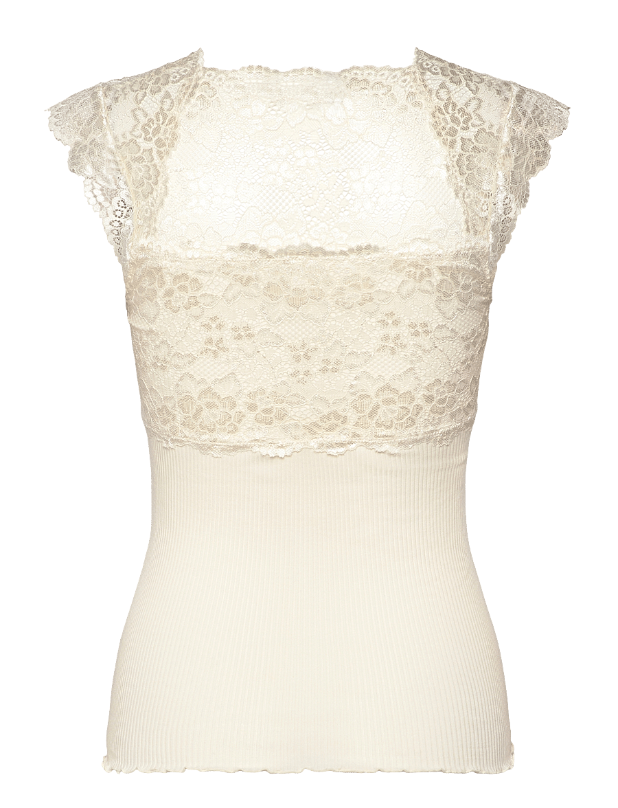 Rosemunde - RWBalta SS Lace Top - Ärmellose tops - ivory - 2
