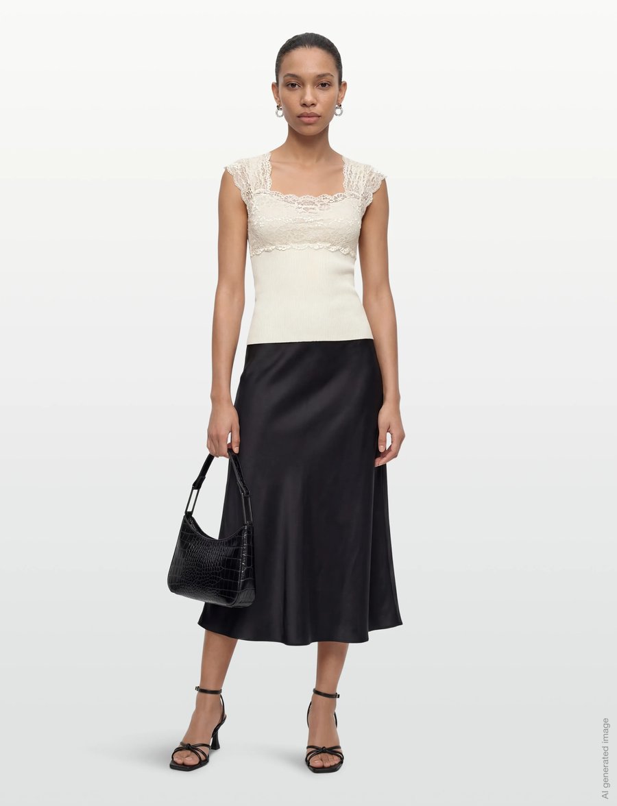 Rosemunde - RWBalta SS Lace Top - Ärmellose tops - ivory - 0