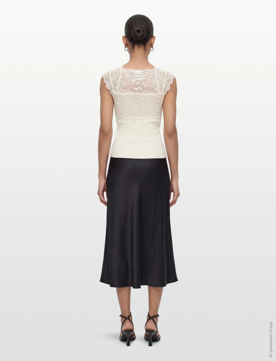Rosemunde - RWBalta SS Lace Top - Ärmellose tops - ivory - 4