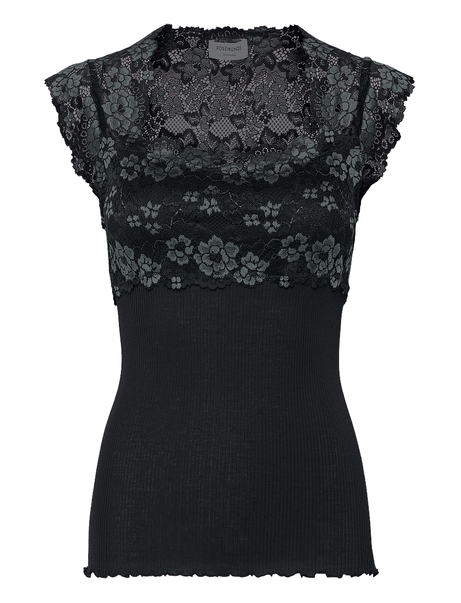 Rosemunde - RWBalta SS Lace Top - Ärmellose tops - navy w/paris blue - 1