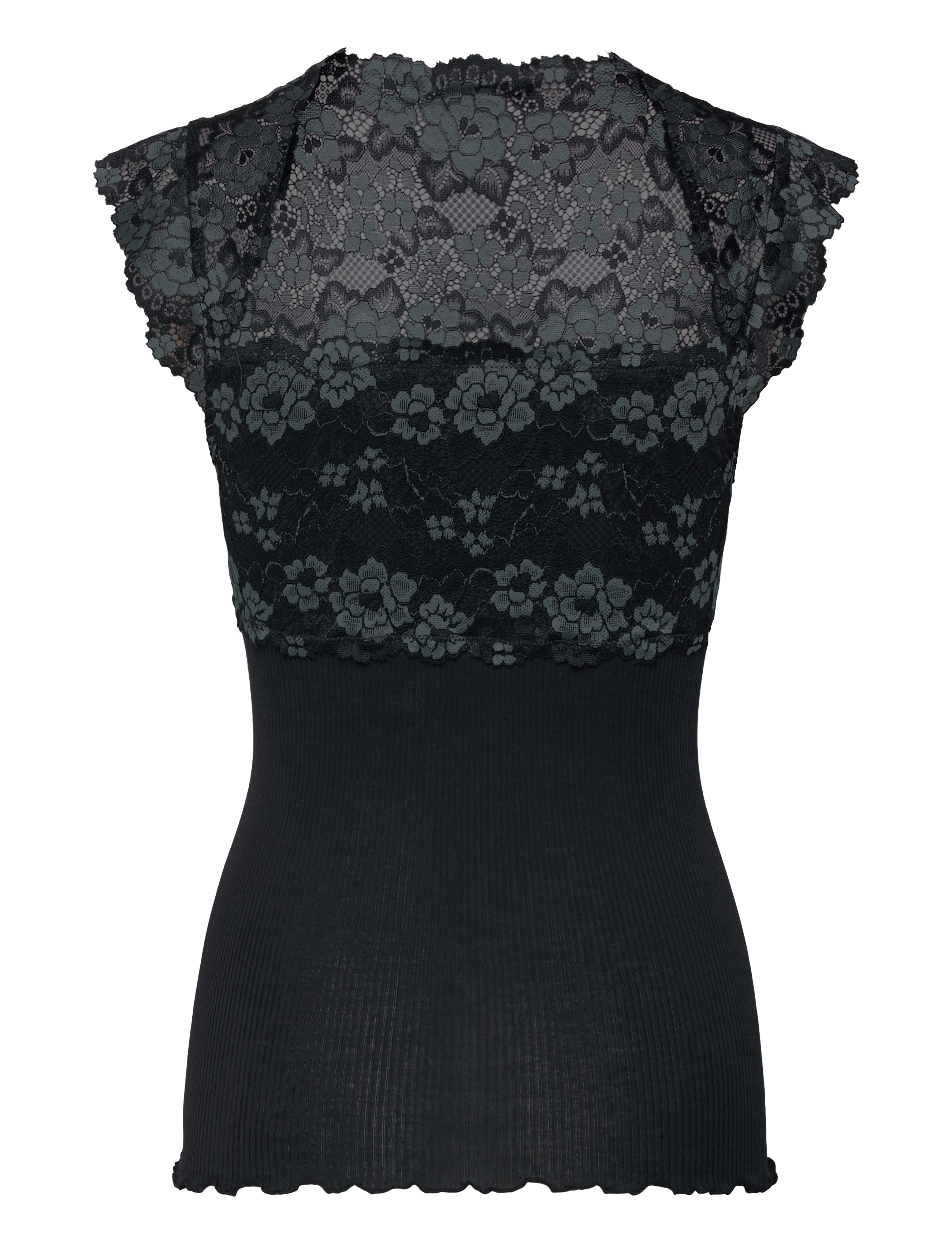 Rosemunde - RWBalta SS Lace Top - sleeveless tops - navy w/paris blue - 2