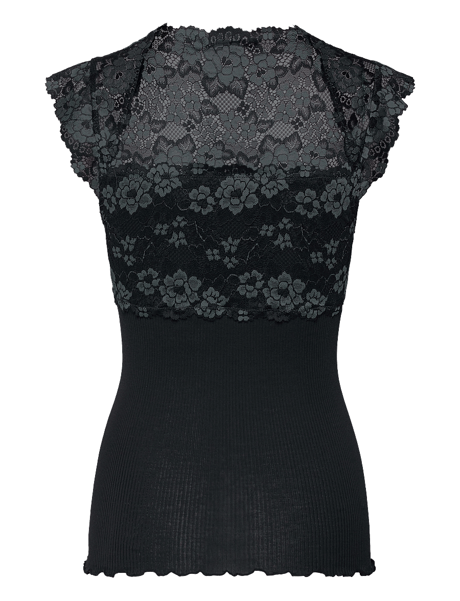 Rosemunde - RWBalta SS Lace Top - Ärmellose tops - navy w/paris blue - 2