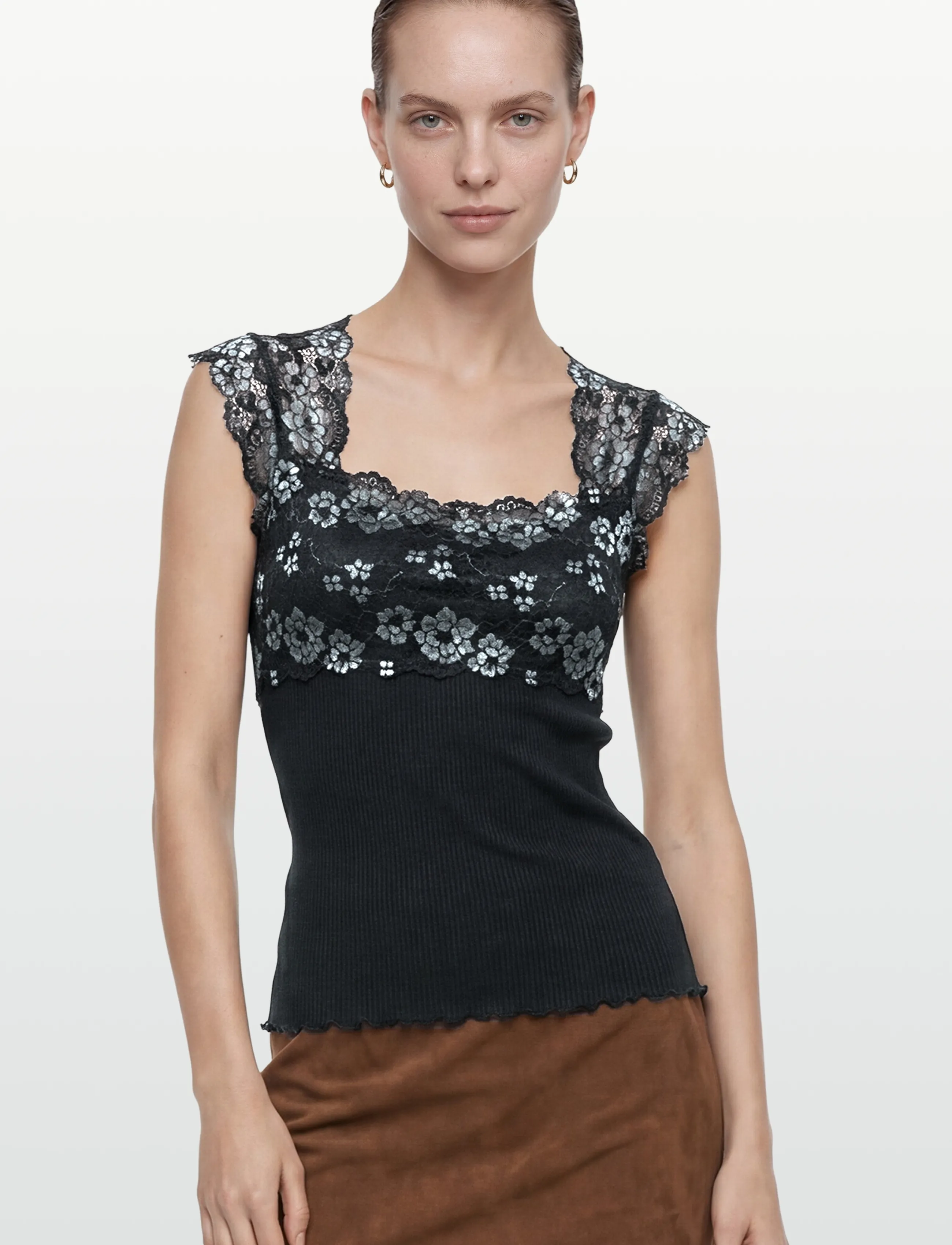 Rosemunde - RWBalta SS Lace Top - Ärmellose tops - navy w/paris blue - 3