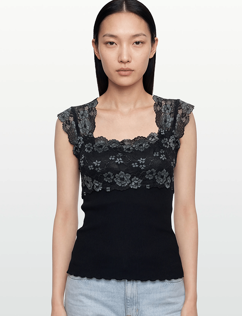 Rosemunde - RWBalta SS Lace Top - Ärmellose tops - navy w/paris blue - 3
