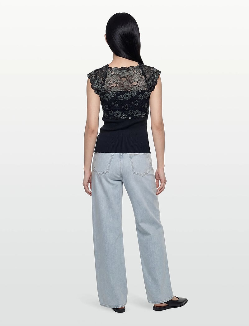 Rosemunde - RWBalta SS Lace Top - Ärmellose tops - navy w/paris blue - 4