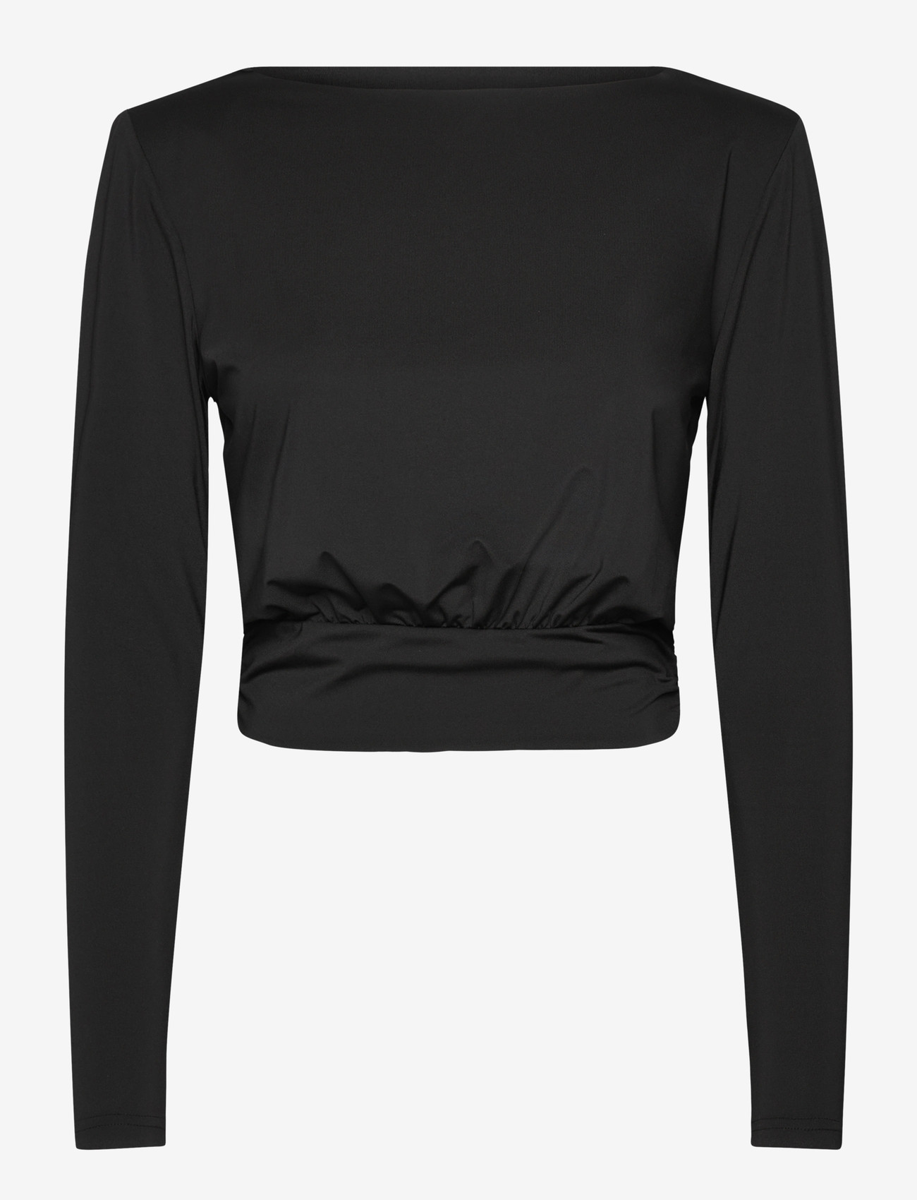 Rosemunde - RWBillie LS O-neck T-shirt - long-sleeved tops - black - 0