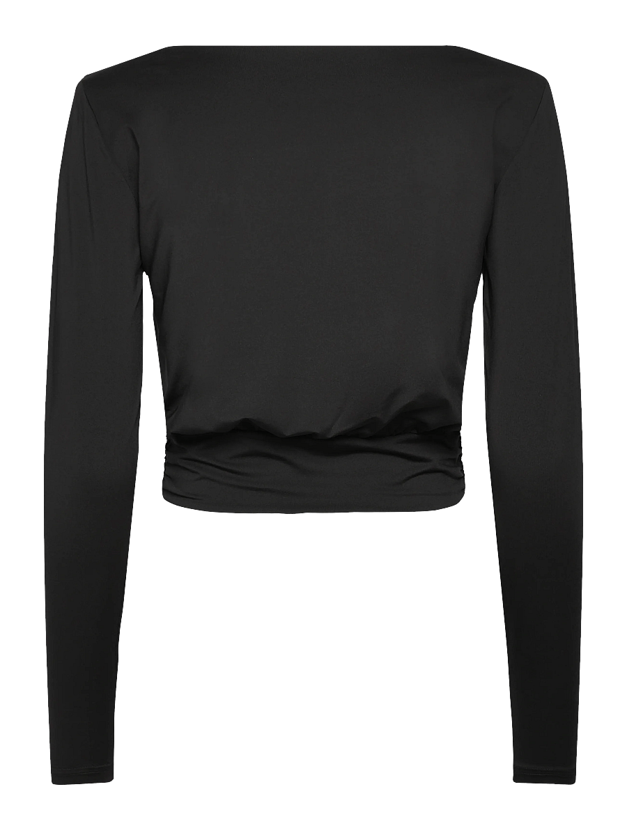 Rosemunde - RWBillie LS O-neck T-shirt - langärmlige tops - black - 2