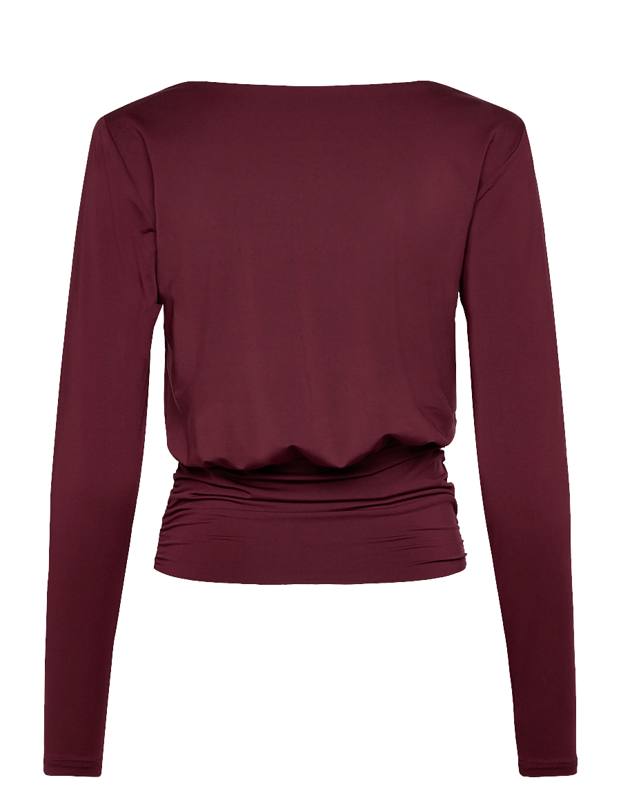 Rosemunde - RWBillie LS O-neck T-shirt - langärmlige tops - tawny port - 2