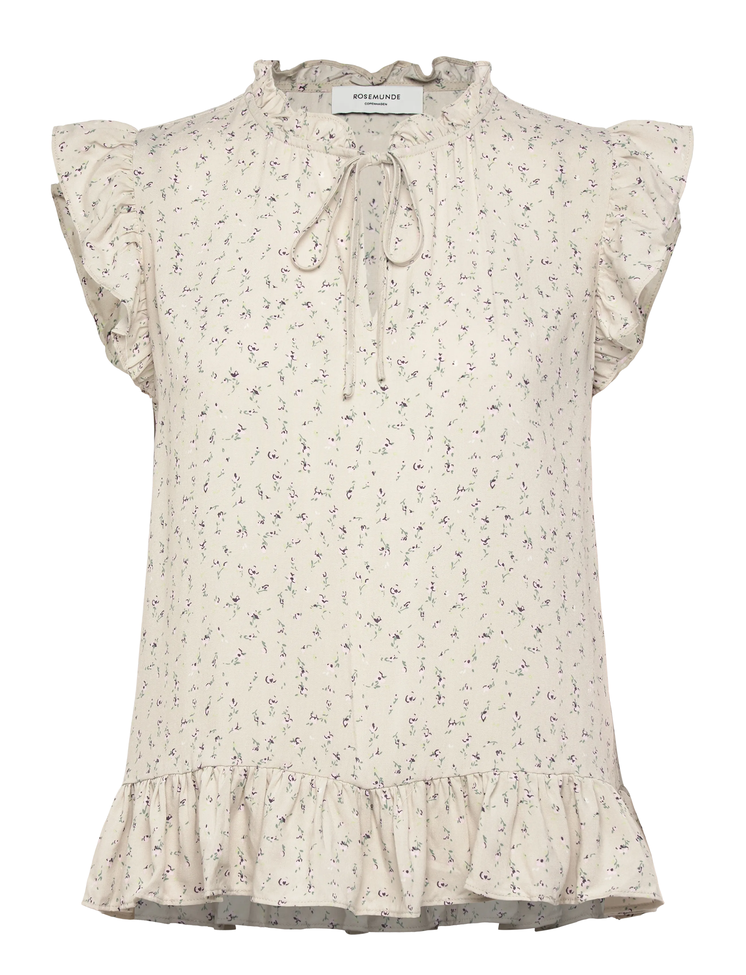Rosemunde RWElif SL Regular Top - Bluser & Skjorter - BALLET FLOWER PRINT / cream