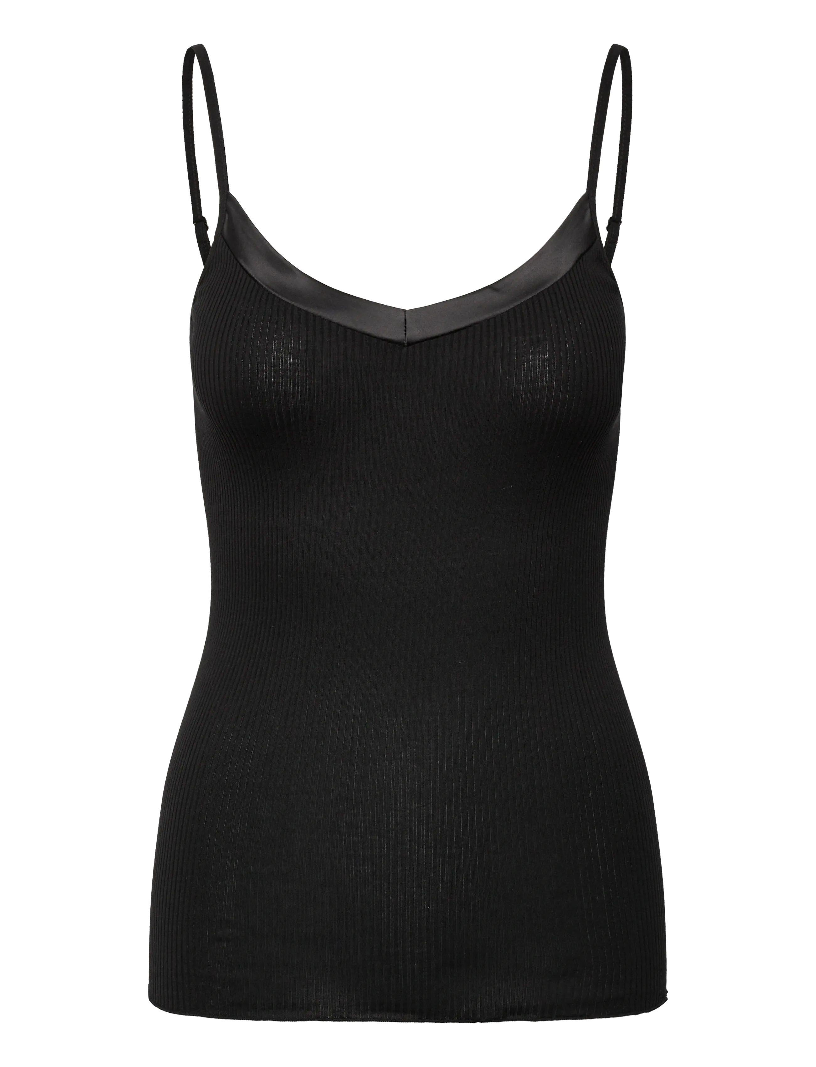 Rosemunde RWBeatha Silk SL Strap Satin Tape T - Kläder - BLACK / black
