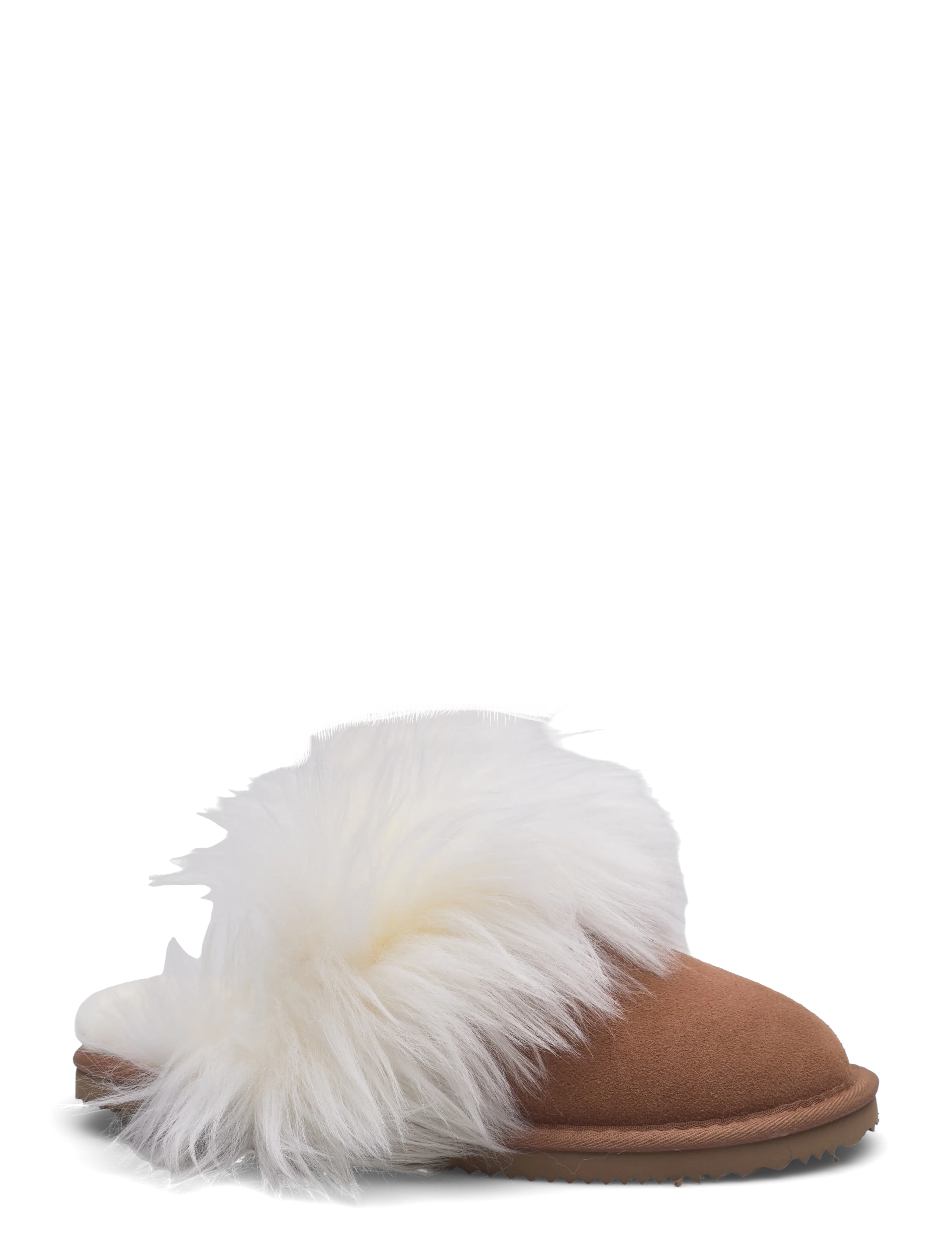 Rosemunde - RHEvelyn Leather Long Hair Slippers - everyday style - almond - 1