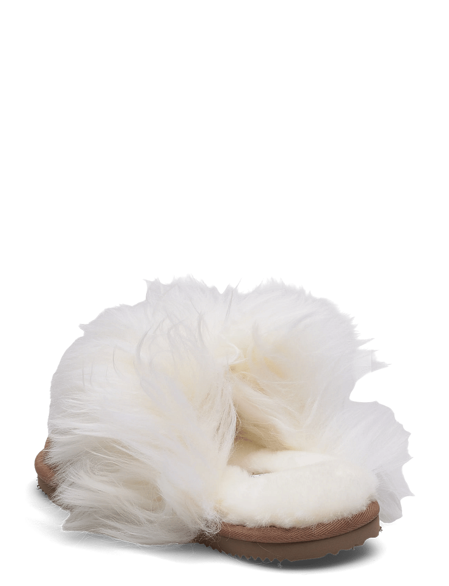 Rosemunde - RHEvelyn Leather Long Hair Slippers - hausschuhe - almond - 2