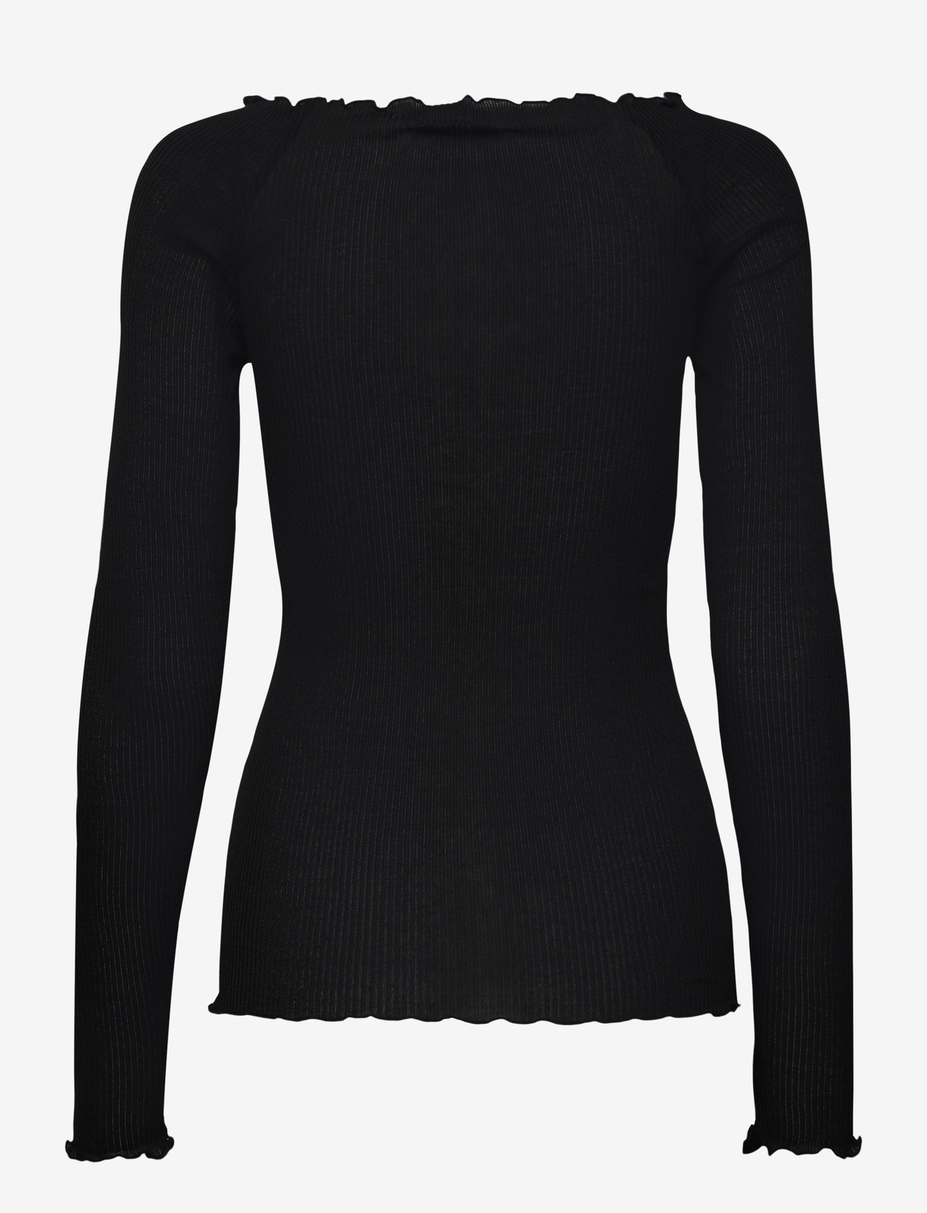 Rosemunde - RWBliss Silk LS Boatneck t-shirt - pikkade varrukatega alussärgid - black - 1