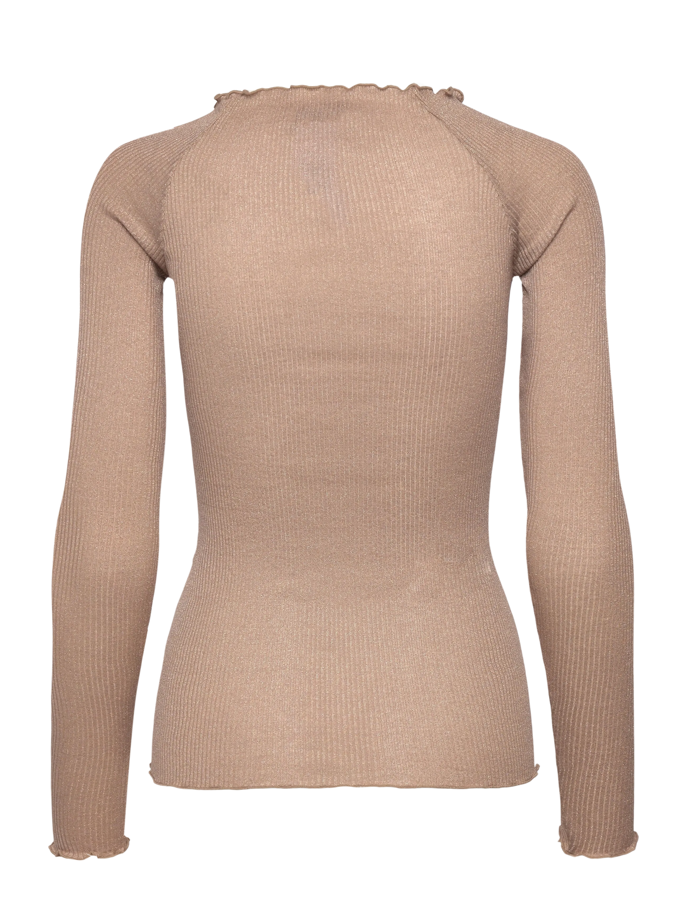 Rosemunde - RWBliss Silk LS Boatneck t-shirt - långärmade toppar - tiger's eye - 2