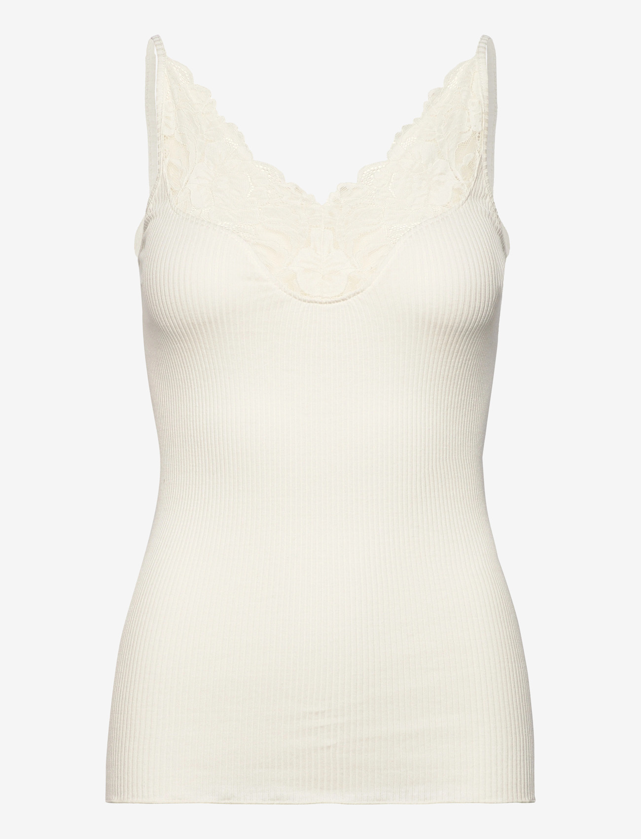 Rosemunde - RWBeatha Silk SL Lace Top - linnen - ivory - 1