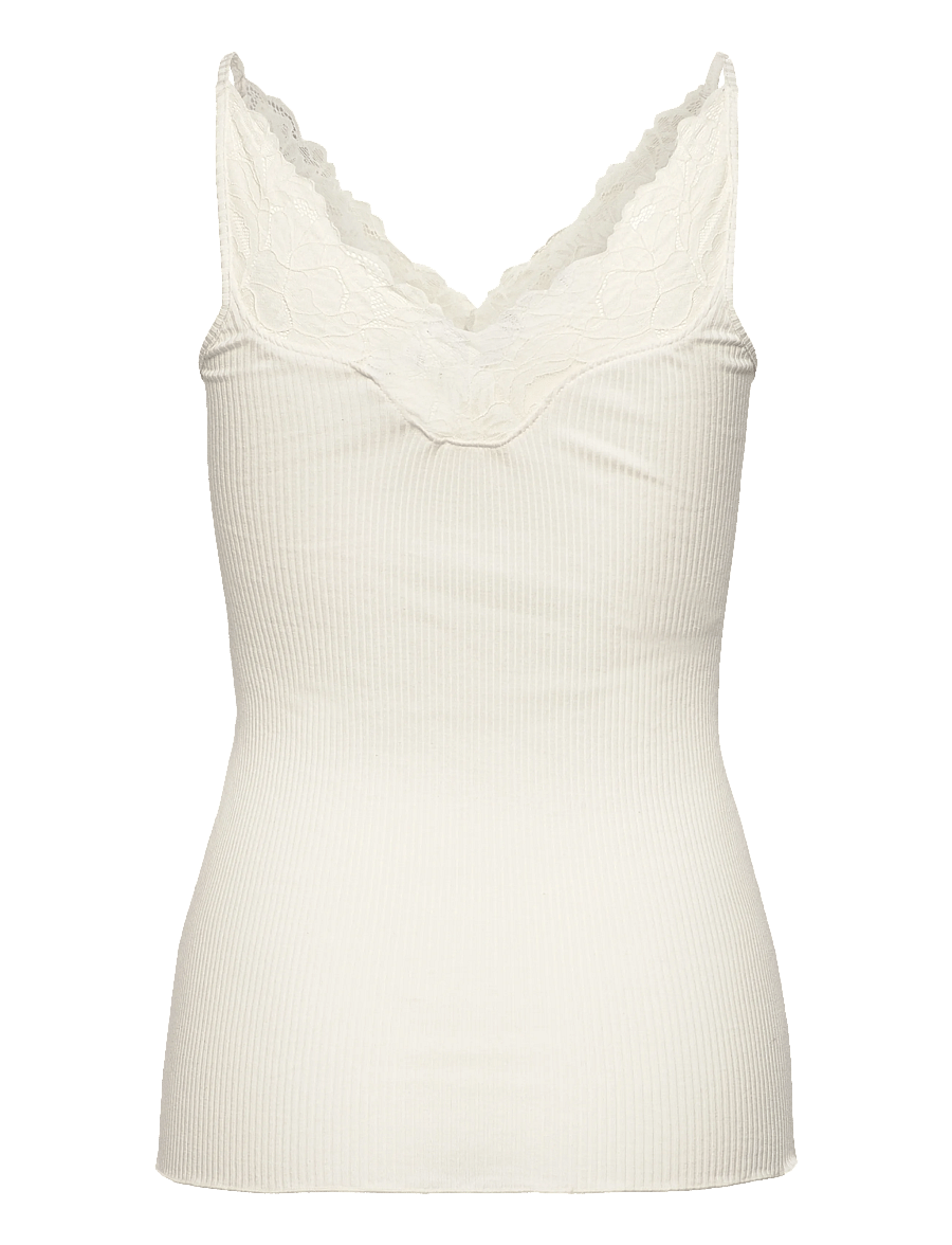 Rosemunde - RWBeatha Silk SL Lace Top - Ärmellose tops - ivory - 2
