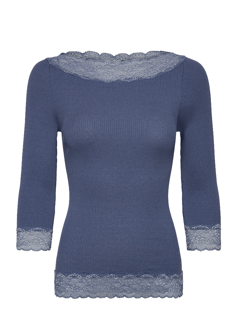 Rosemunde - RWBeatha Silk 2/4 Boatneck 2 Color - långärmade toppar - ensign blue - 0