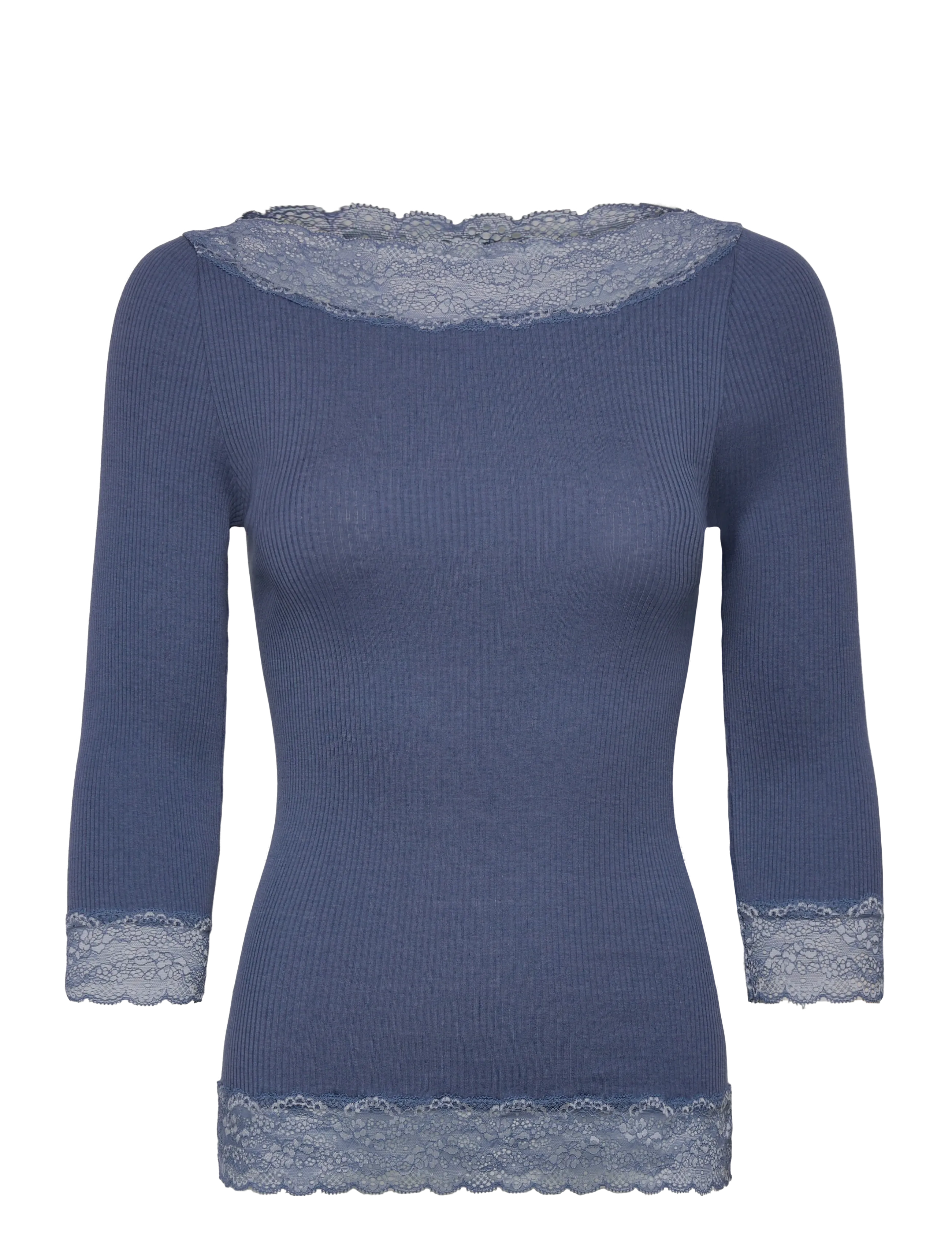 Rosemunde RWBeatha Silk 2/4 Boatneck 2 Color - Tøj - ENSIGN BLUE / blue