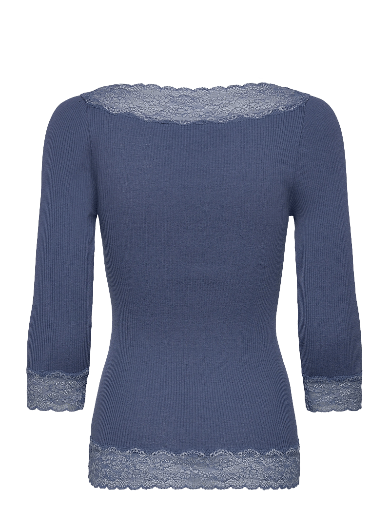 Rosemunde - RWBeatha Silk 2/4 Boatneck 2 Color - långärmade toppar - ensign blue - 1