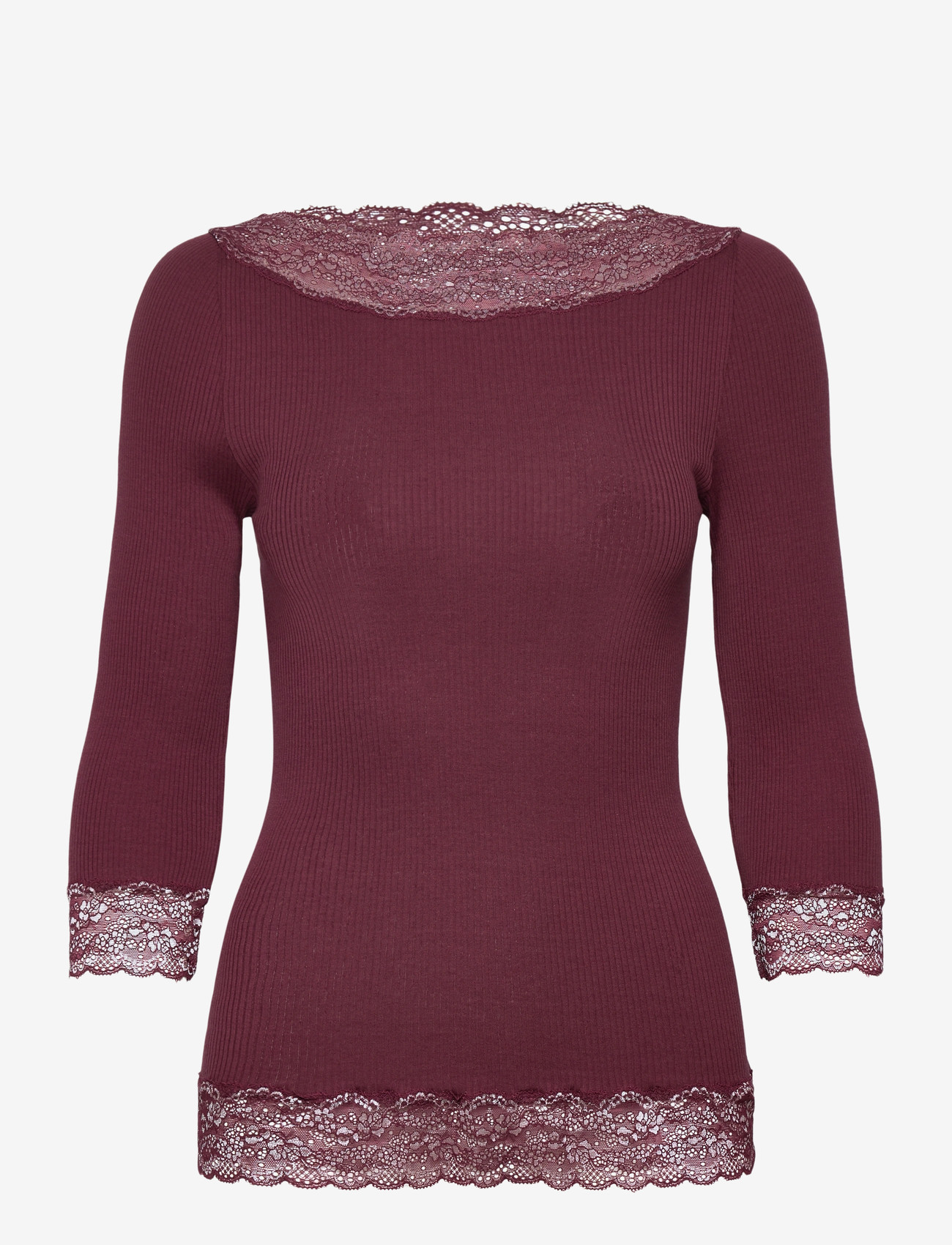 Rosemunde - RWBeatha Silk 2/4 Boatneck 2 Color - t-shirts - tawny port - 1