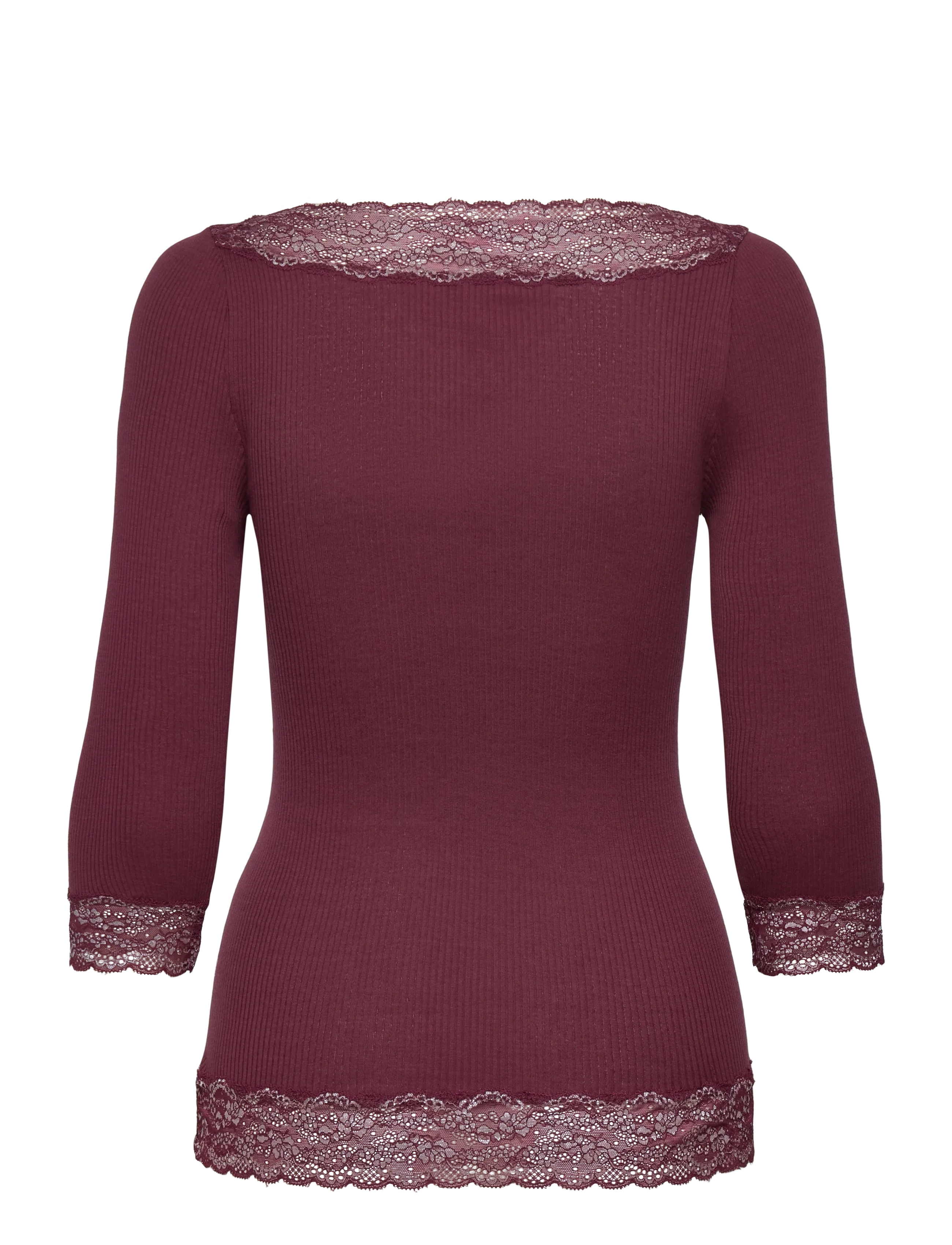 Rosemunde - RWBeatha Silk 2/4 Boatneck 2 Color - t-shirts - tawny port - 2