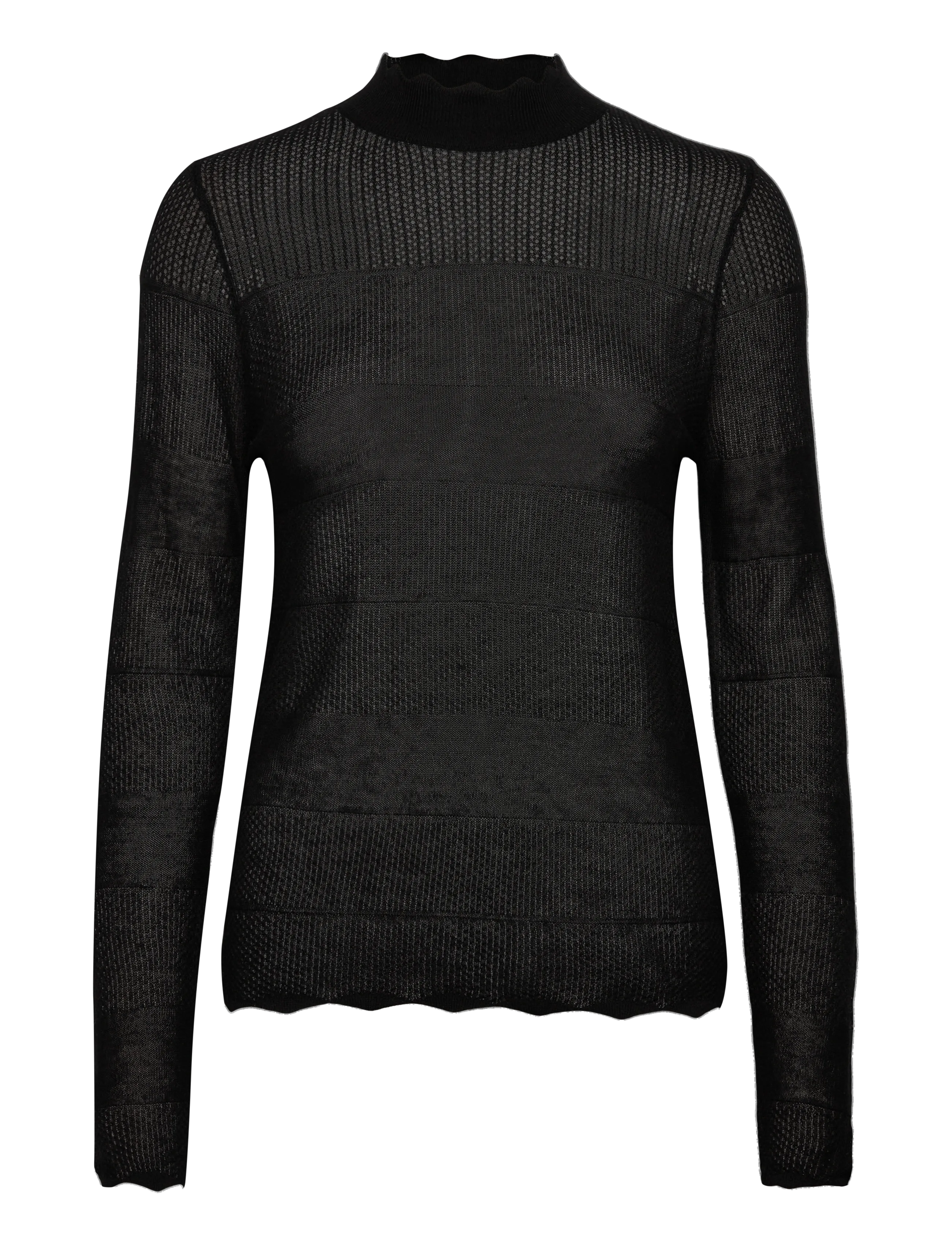 Rosemunde RWLotus Tencel LS Mock Neck Pullove - Tøj - BLACK / black
