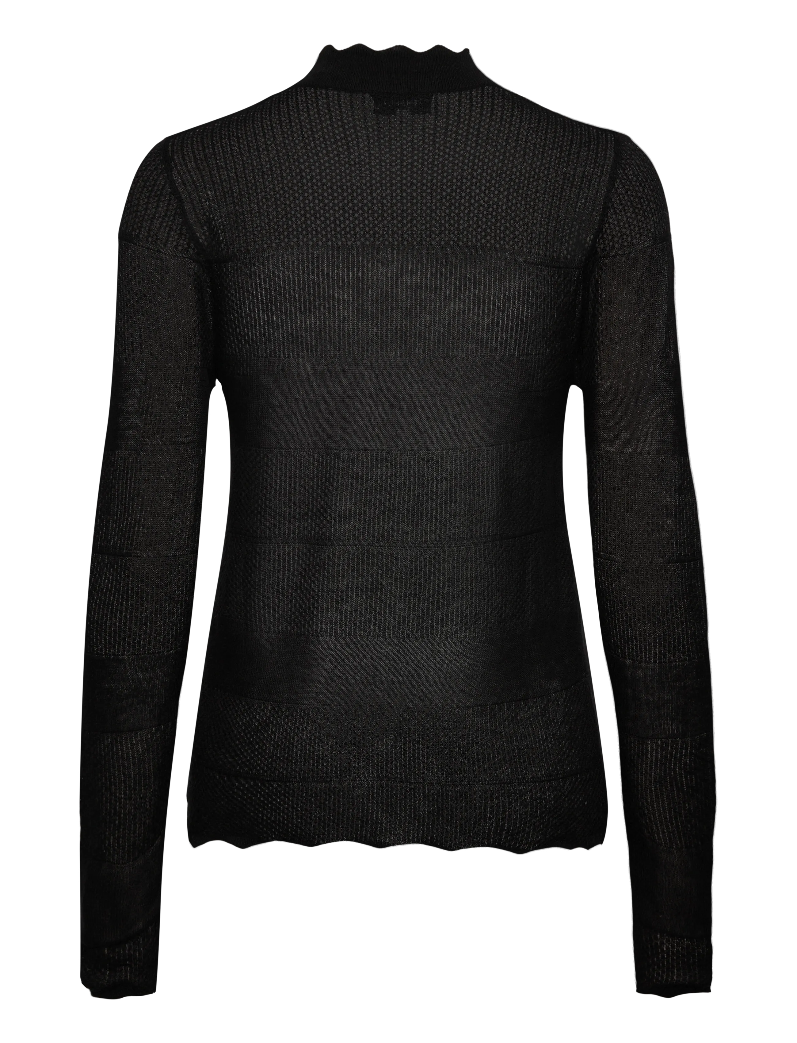 Rosemunde - RWLotus Tencel LS Mock Neck Pullove - pullover - black - 1