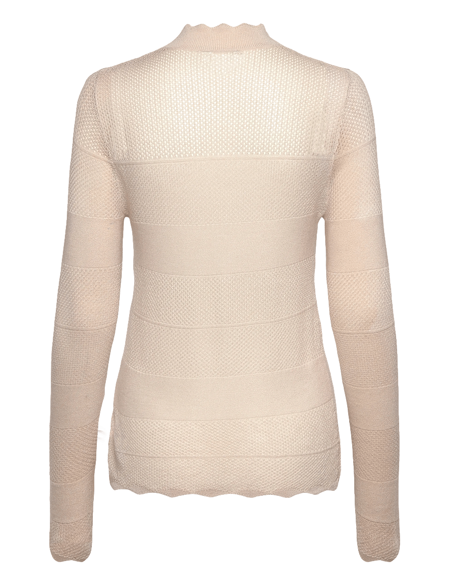 Rosemunde - RWLotus Tencel LS Mock Neck Pullove - jumpers - rainy day - 1