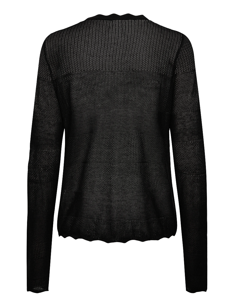 Rosemunde - RWLotus Tencel LS Cardigan - strickjacken - black - 2