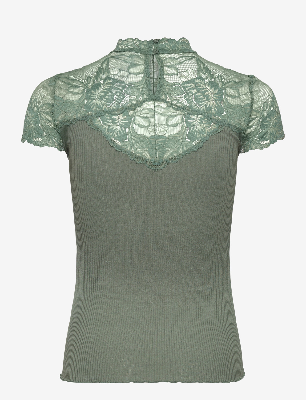 Rosemunde - RWBeatha Silk Capsleeve Lace T-shir - t-shirts - laurel wreath - 2